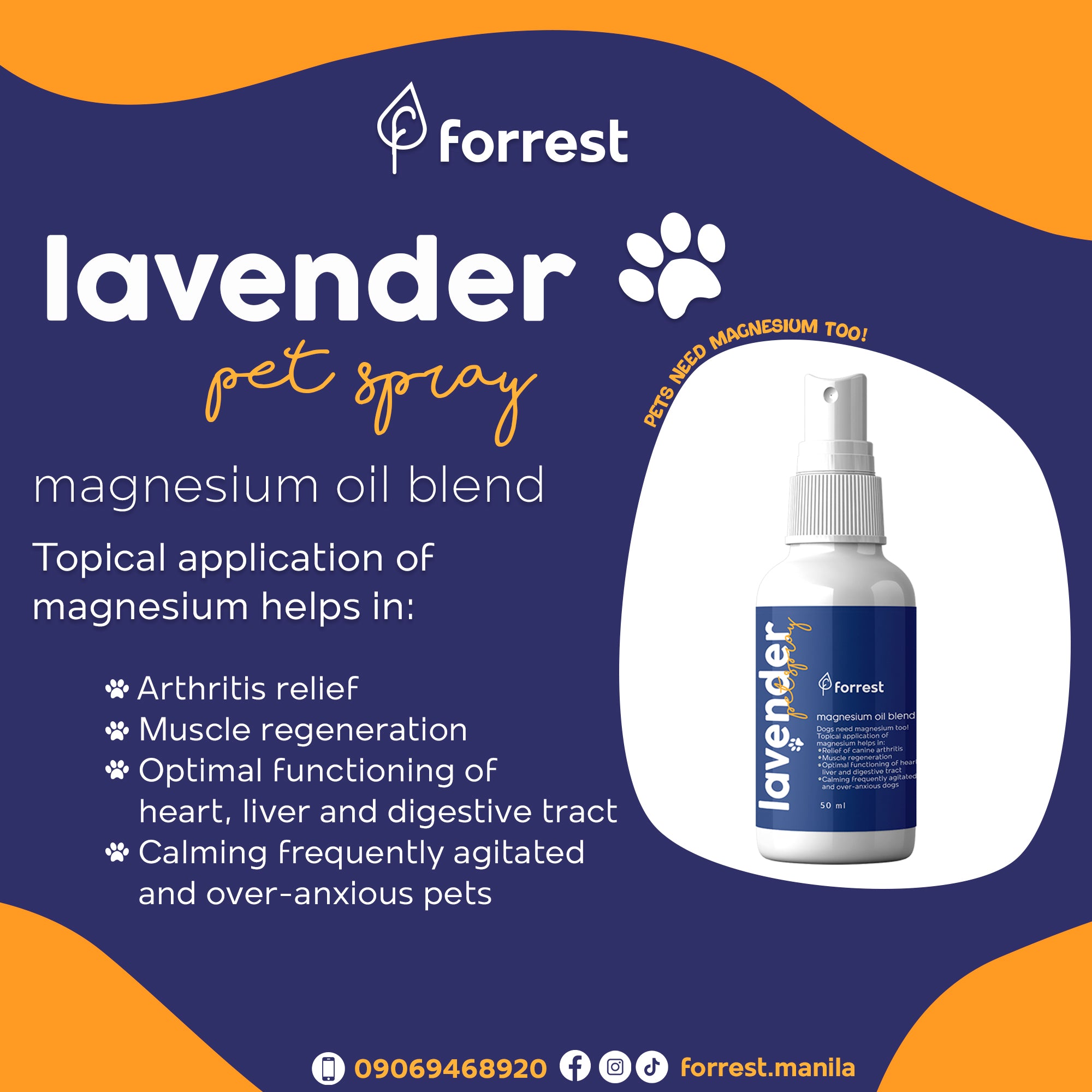 Magnesium oil top for dog arthritis